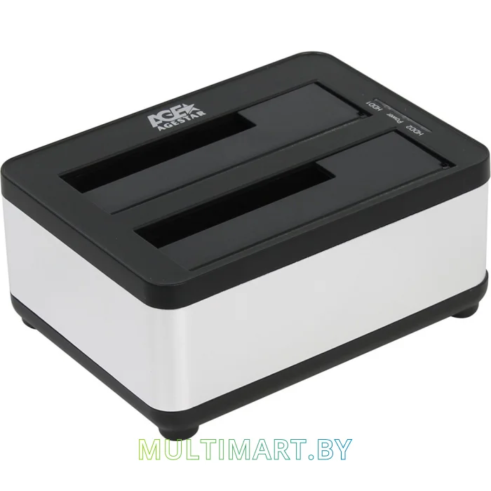 Бокс для жесткого диска AgeStar 3UBT8 (серебристый/черный)